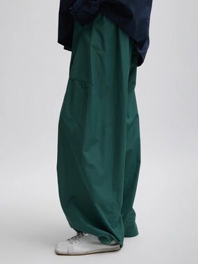 Tibi Italian Sporty Nylon Winslow Pant Hunter Green XS-R